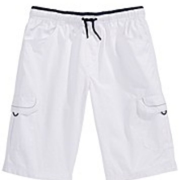 UNIVIBE Boys White Cargo Shorts - Picture 1 of 7